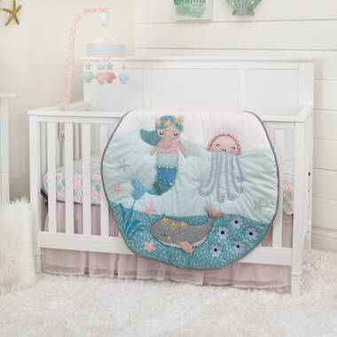 Disney ariel sea 2024 princess crib bedding